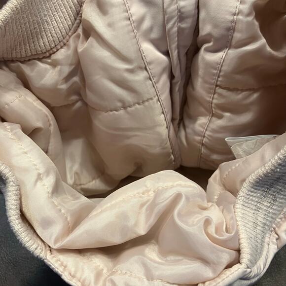 Hudson Girls Pink Bomber Jacket Size 6X Embroidered Birds & Rose Zip Up Coat - Picture 10 of 14